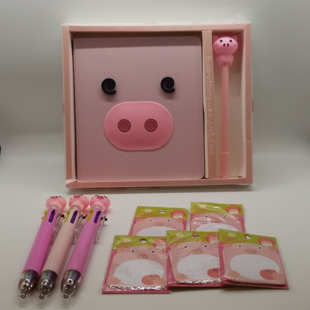 pig stationery set/stationary , kawaii